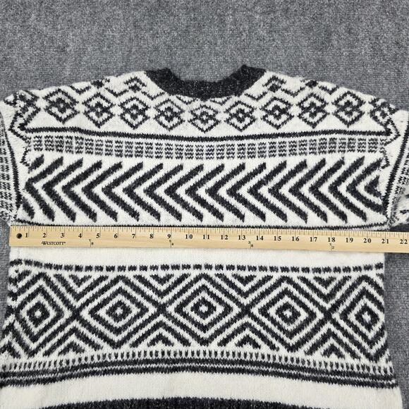 Lucky Brand Sweater Womens Medium Geometric Atzec Crewneck Pullover Soft Knit - Picture 4 of 16